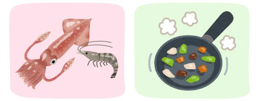 魚介・フライパン