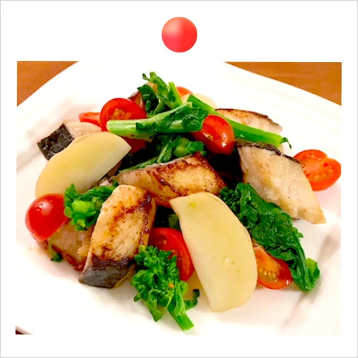 鰆と春野菜のおかずサラダ