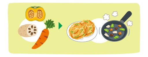 かぼちゃ・れんこん・にんじん