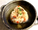 「筑前煮をアレンジ！焼きおにぎり茶漬け」はこちら