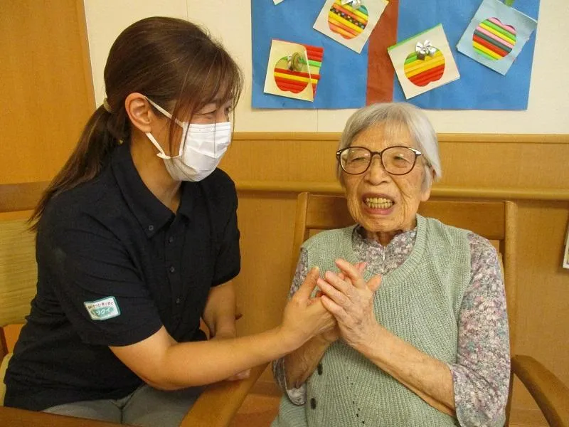 「手があったかくて嬉しい～」